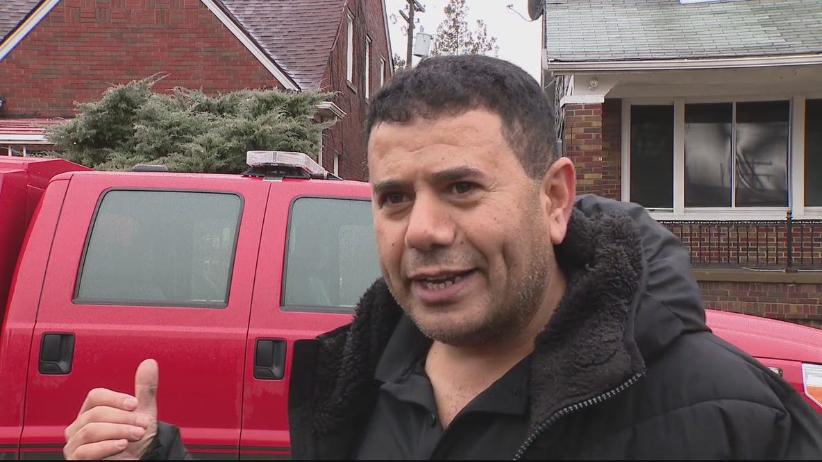 Family with small children rescued by cousin from Detroit house fire